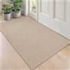 DEXI Zerbino Ingresso Interno 90 x 140 cm, Beige | Tappeto Porta Antiscivolo, Facile da Pulire, Zerbini Assorbente per Casa, Corridoio
