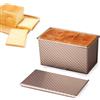 thirei Stampo per Pane in Cassetta, Stampo Toast, 450G Impasto Stampo per Pane con Coperchio, per Pane, Torte e Pasticcini, Oro Rosa