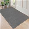 DEXI Zerbino Ingresso Interno 90 x 140 cm, Grigio | Tappeto Porta Antiscivolo, Facile da Pulire, Zerbini Assorbente per Casa, Corridoio