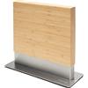 Coninx Porta Coltelli da Cucina Magnetico | Ceppo Coltelli Vuoto Doppio Lato Magnetico | Blocco con Calamita Magnetica Rivestita in Legno di Bambù | Supporto Coltelli | Portacoltelli universale