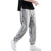 pvucpot Pantaloni Tuta Uomo Larghi con Bottoni Laterali Cotone Leggero Pantaloni Sportivi Elasticizzati con Tasche Pantaloni Running Slim Fit Pantaloni Palestra Apertura Laterali (02 Nero, L)