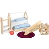 small foot Mobili per la casa delle bambole, cameretta in legno, set di mobili per la casa della bambole, per bambini dai 3 anni, 12632