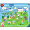 Ravensburger-Gattino Saltare la corda 11 pezzi Puzzle con cornice di Peppa Pig per bambini dai 3 anni in su, 05697