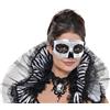 Amscan 841323-55 - Maschera veneziana, accessorio, maschera per occhi, teschio, pietre preziose, brillantini, carnevale, Halloween