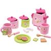 Small Foot 2849 Servizio da Tè per bambini con motivo a fiorellini small foot in legno, accessori per la cucina da gioco dei bambini, 17 pz., a partire da 3 anni