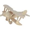 Marabu- Aereo Kids Puzzle in Legno 3D a Due Piani, 25 Pezzi, Circa 21 x 9 cm, Colore Biplano, s, 0317000000001