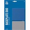 PLUS PLUS Plus-Plus Fantastico Giocattolo da Costruzione, Piastra di Base, Grigio e Blu, 2 Pezzi