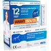 Eurocali 12x Tamponi COVID 19 - Test Nuove Varianti 2025 - Tamponi Rapidi Nasali Certificati per Uso Domestico, Risultato Rapido