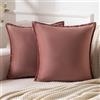 Serento Federe Cuscini Divano Copricuscini Borde Avvolte Federe Cuscini Arredamento Casa Moderni Elegante Morbido in Velluto con la Cerniera Invisibile per Camera da Letto Arredo 2 Pezzi Rosa 40X40 CM