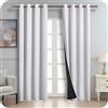 MRTREES Tende Camera da Letto per Interni con Anelli 140x225 cm 2 Pezzi Isolanti Termiche per Soggiorno a Finestre Vetro Moderne Elegante Tende Coprenti Tinta Unita Grigio Perla