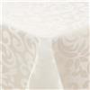 Homaxy Tovaglia lavabile, rettangolare, 130 x 160 cm, tovaglia in poliestere, jacquard, decorazione da tavolo, facile da pulire, antimacchia, beige