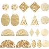 BENECREAT 60 Pz 10 Stili Ottone Geometrica Flat Connector Link Charms, Connettori A Maglie in Ottone Multiforo per La Creazione di Gioielli con Bracciali per Collane, Foro: 1.2~1.8 mm