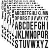 JJWNMLL 6 Pezzi Adesivi in Vinile con Lettere, Nero, 2,5-5 cm Lettere Maiuscole, Impermeabili, Durevoli, Rimovibili, Alfabeto, Stile Moderno