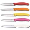 Victorinox Set di 5 coltelli da verdura Swiss Classic Multicolor - 10 cm con lama ondulata - Coltello per pomodoro