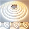 GOMING 24V Riflettore Lineare CCT Striscia LED COB Bianco Sintonizzabili 2700K-6500K 5M 624LED/M CRI 93+ IP20 Non Impermeabile Nastro LED per Casa Decorazione(Controller e Alimentatore Non Inclusi)