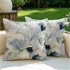 Vorysum Fiori Federe Cuscini Divano 40x40 cm Set di 2 Impermeabili Moderno Decorativi Copricuscini Astratto Cuscini da Esterno all'Aperto per Giardino Soggiorno Divano Pittura a Inchiostro-F