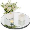 NUPTIO Specchio Vassoio Portacandele: 30cm Grande Vassoio Rotondo A Specchio 6 Pezzi Vassoi Decorativi Rotondi Portacandele Matrimonio Centrotavola Baby Shower Anniversario Decorazione da Tavolo 2mm