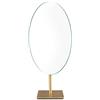 Nicesail Specchio Trucco Vintage da Tavolo Ovale Specchio Cosmetico di Alta Gamma Oro Rotazione a 360° Specchio Unilaterale Per Bagni,Hotel,Gioiellerie,18 * 30cm