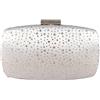 Boutique De FGG Borse da Sera per Donne Pochette e Clutch di Cristallo Borse da Sposa con Strass Minaudiere in Diamanti, Piccolo, Argento