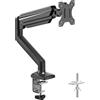 suptek Supporto per Monitor per Schermo LCD LED da 13-32" fino a 9 kg Braccio per Monitor con Molla a Gas Inclinazione Girevole e Regolabile in Altezza Girevole a 360° VESA 75 x 75/100 x 100 mm MD01A