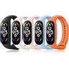 BANGTING Cinturino Compatibili con Xiaomi Mi Band 7 / Mi Band 6 / Mi Band 5 / Band 5, Cinturini per Mi Smart Band 7 e Mi Band 6 e Mi Band 5 e Band 5 Bracciale (5 Colori)