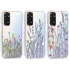 Foonary 3 pezzi Trasparente Cover per Xiaomi Redmi Note 11S 4G 6,43, Custodia Aesthetic Fiori Floral Motive Design, Silicone Protezione Phone Case, Fiore 05