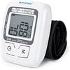 QUIRUMED Sfigmomanometro digitale da polso, sfigmomanometro elettronico, automatico, misurazione della pressione sanguigna, display LCD, bracciale 14-19,5 cm, 2 batterie AAA da 1,5 V