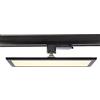 planetitaly Faretto LED 20W track trifase pannello slim 3-Phasen luce orientabile 340 gradi (Nero, Bianco caldo)