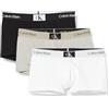 Calvin Klein Pantaloncini Boxer Confezione da 3 Uomo Low Rise Trunks Elasticizzati, Multicolore (Black/Authentic Grey/White), S