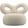 QEEBOO poltrona rivestita in tessuto RIBBON ARMCHAIR - 82004CR