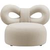 QEEBOO poltrona rivestita in tessuto RIBBON ARMCHAIR - 82002DU
