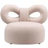 QEEBOO poltrona rivestita in tessuto RIBBON ARMCHAIR - 82002PI