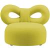 QEEBOO poltrona rivestita in tessuto RIBBON ARMCHAIR - 82002SO