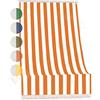 Home Tresor Tenda da Sole da Veranda e da Giardino in Tessuto Resistente, Ombreggiante, Idrorepellente, Protezione dai Raggi UV - Tenda a Caduta Fantasia Rigata (280x300 cm, Arancio)