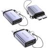 MOGOOD USB C femmina a micro B spina adattatore di ricarica dati, Micro B a USB C adattatore convertitore di ricarica dati per disco rigido esterno drive, fotocamera digitale, telefono(3 confezioni)