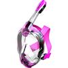 Seac Libera, Maschera Integrale da Snorkeling di Nuova Generazione, Silicone Ipoallergenico, Sgancio Rapido, 4 Taglie, trasparente/rosa, XS/S