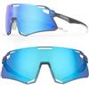 ROCKBROS Occhiali da Ciclismo Polarizzati, Occhiali da Sole Bici Sportivi Uomo, con Montatura TR90, Antivento, per Sport All'Aperto MTB Pesca Corsa Unisex