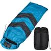 Effekt Manufaktur Sleeping Bag, sacco a pelo freddo, materiale tessile, imbottitura 95% piuma d'oca, impermeabile, facile da pulire, dimensioni 210 x 10 x 75 cm, blu