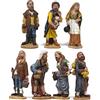 Rossi Rosa Pastori per Presepe Statuine Semplici in resina da 10 cm 7 Personaggi