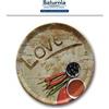 Saturnia Piatto per Pizza, Porcellana, Love, 33 cm