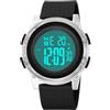 TONSHEN Uomo Grande Analogico Quarzo LED Tre Tempo Sportivo Orologi da polso Impermeabile 50M Outdoor Militare Multifunzione Digitale Orologio Conto Alla Rovescia Allarme (Rosso