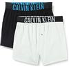 Calvin Klein Boxer Uomo Confezione da 2 Cotone, Multicolore (B-Tropic Lime/Ponderosa Pine), S