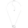 Skagen Women's Stainless Steel or Semi precious with lobster clasp closure Ring Pendant necklace