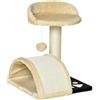 PawHut Albero Tiragraffi per Gatti per Gioco e Relax 36x36x44 cm Beige