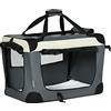 PawHut Trasportino per Cani e Gatti fino 4kg Pieghevole con 3 Aperture, Cuscino Rimovibile e Lavabile, 60x41x41cm, Grigio
