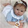 Scnbom Bambole Reborn 22inch 55cm Che sembrano Vere Bambola Silicone Originali bambolotti Femmina realistica Maschio Occhi Aperti Baby Dolls Toddler (white)