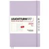 LEUCHTTURM1917 367808 agenda settimanale e quaderno copertina morbida Paperback (B6+) 2024, 12 mesi, viola, inglese