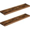 HOOBRO Set di 2 Mensole da Muro Sospese, Robuste Mensole da Parete, con Supporto Nascosto, 100 cm, per Bagno, Camera da Letto, Cucina, Ufficio, Soggiorno, Marrone Vintage EBF100BJP201G2