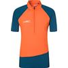 Rock Experience REMT01671 Merlin SS Hz T-Shirt 0630 Flame+1484 Moroccan Blue XXL