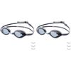 Amazon Basics Occhialini da nuoto per adulti, unisex, argento a specchio